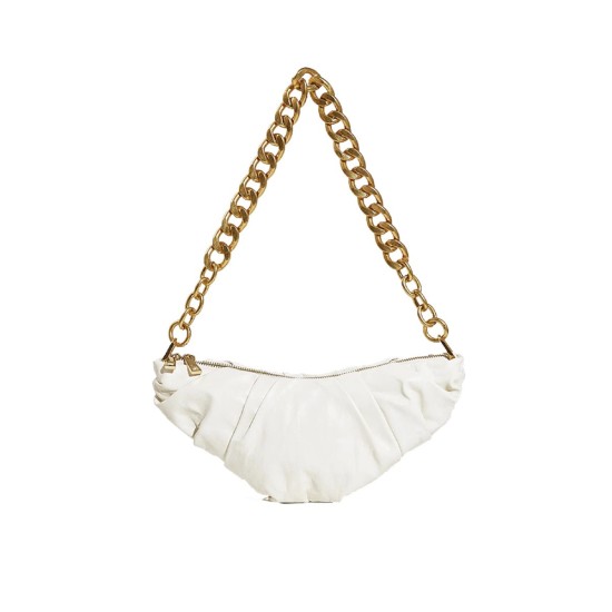 Big Cowhide Bag Pleated Bag, Shoulder Leather Bag  Large Capacity Soft Chain Crossbody bag - Memoo.com